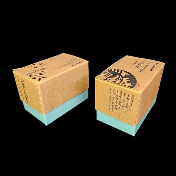 Starbucks Ornaments Dallas Texas Demitasse Coffee Cups 2 oz Set of Two Boxed New - Picture 11 of 11